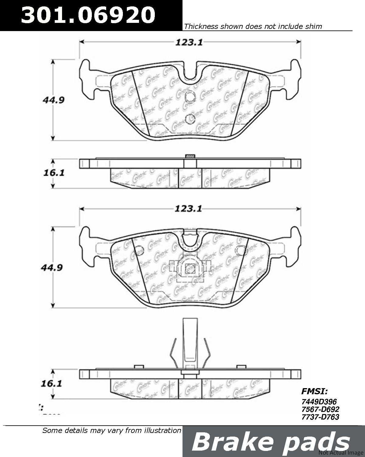 Stoptech Centric Centric Premium Ceramic Brake Pads 301.06920