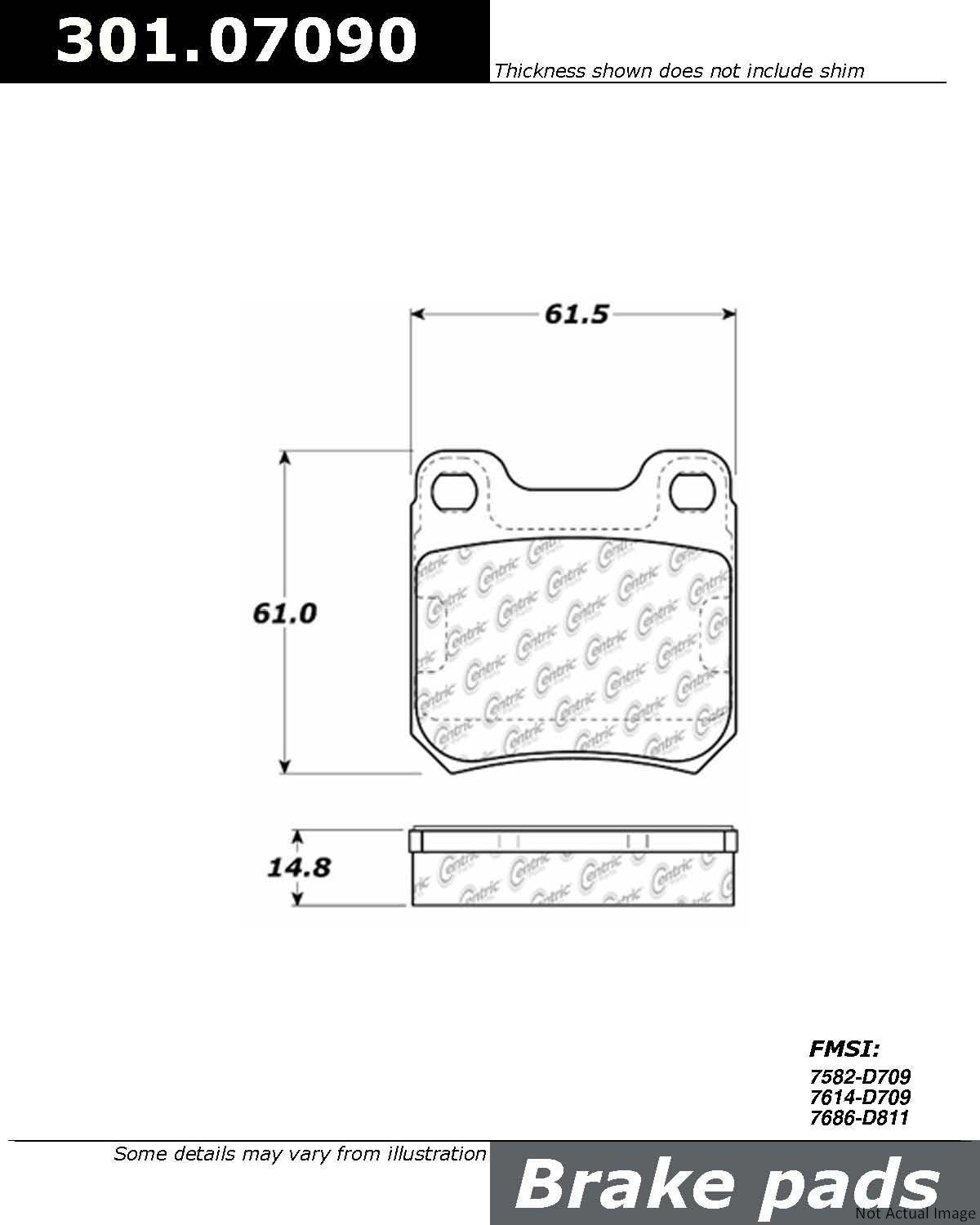 Stoptech Centric Centric Premium Ceramic Brake Pads 301.07090