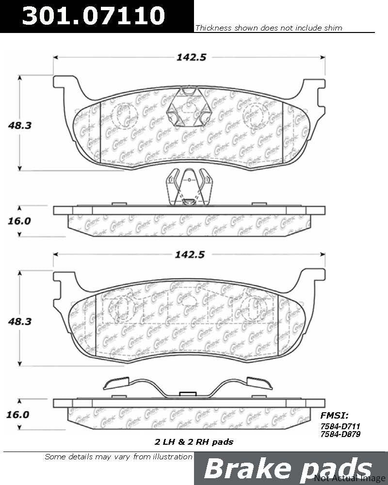 Stoptech Centric Centric Premium Ceramic Brake Pads 301.07110