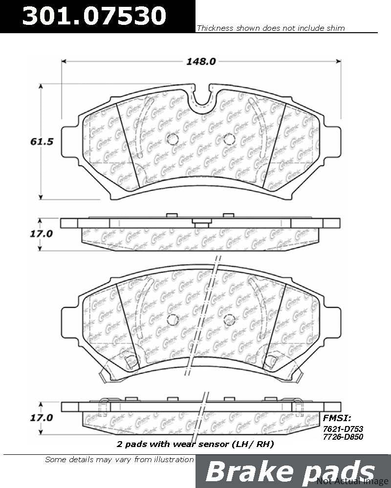 Stoptech Centric Centric Premium Ceramic Brake Pads 301.07530