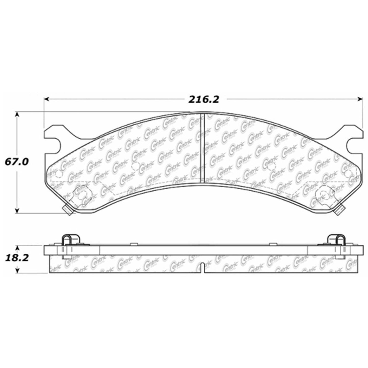 centric parts premium ceramic brake pads with shims and hardware  frsport 301.07840