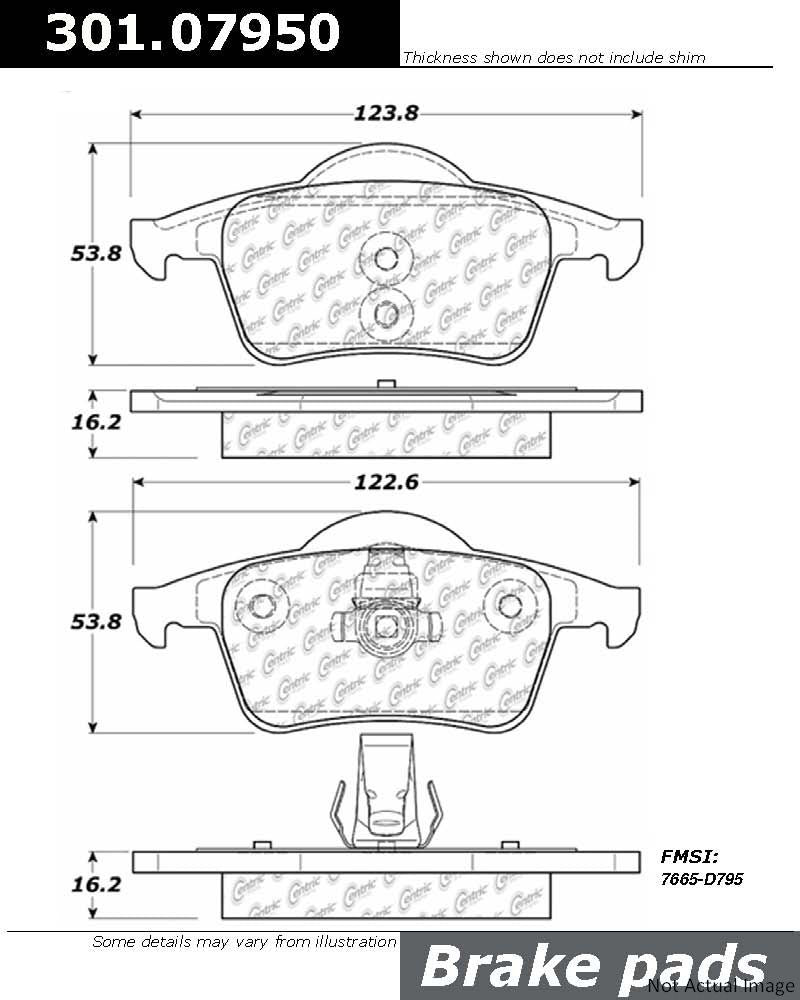 Stoptech Centric Centric Premium Ceramic Brake Pads 301.07950