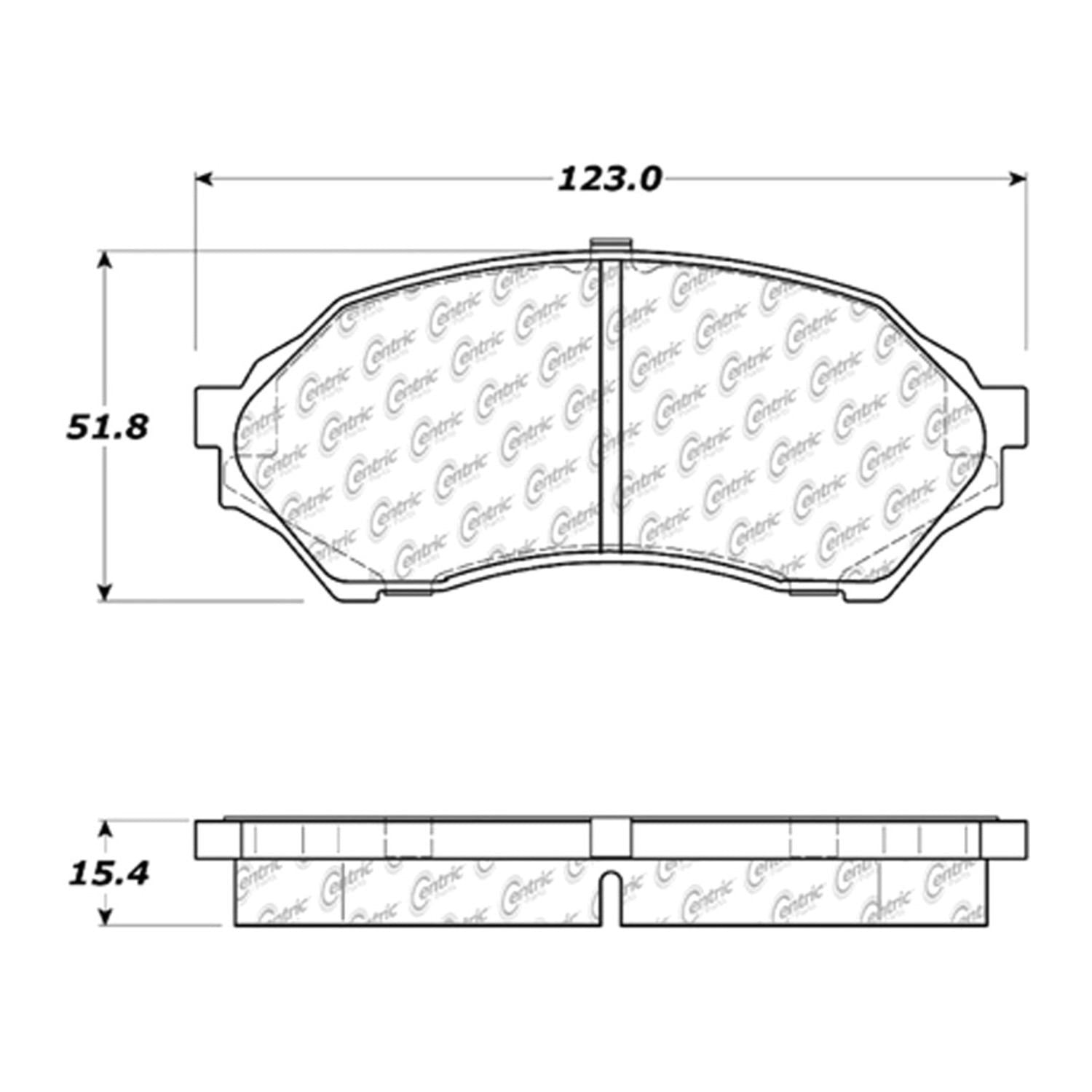 centric parts premium ceramic brake pads with shims and hardware  frsport 301.07980