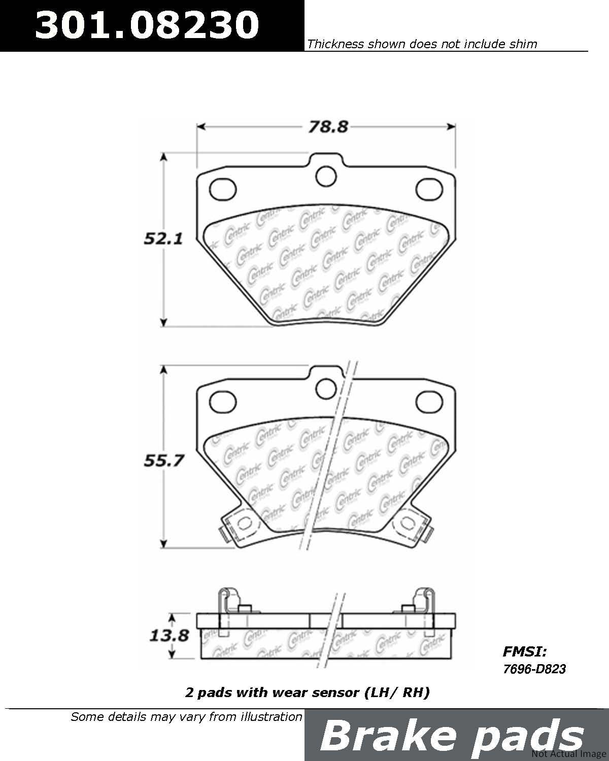 Stoptech Centric Centric Premium Ceramic Brake Pads 301.08230