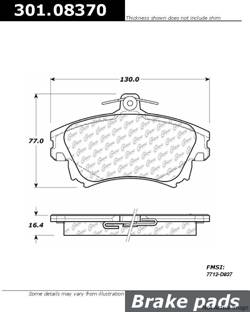 Stoptech Centric Centric Premium Ceramic Brake Pads 301.08370