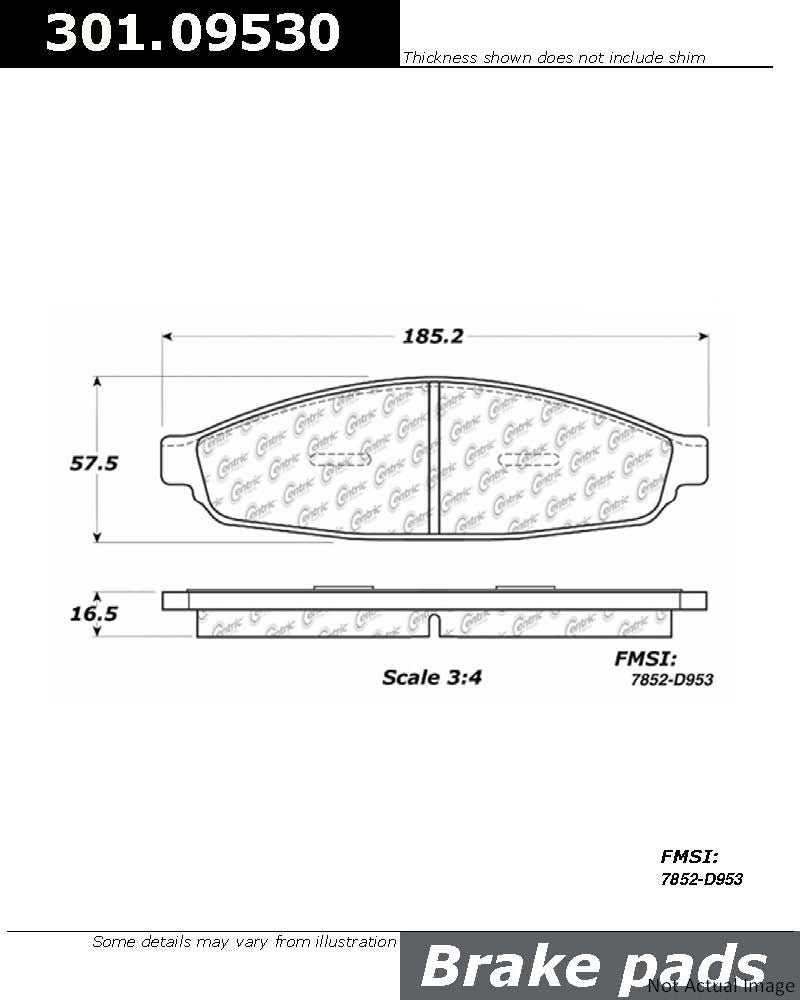 Stoptech Centric Centric Premium Ceramic Brake Pads 301.09530