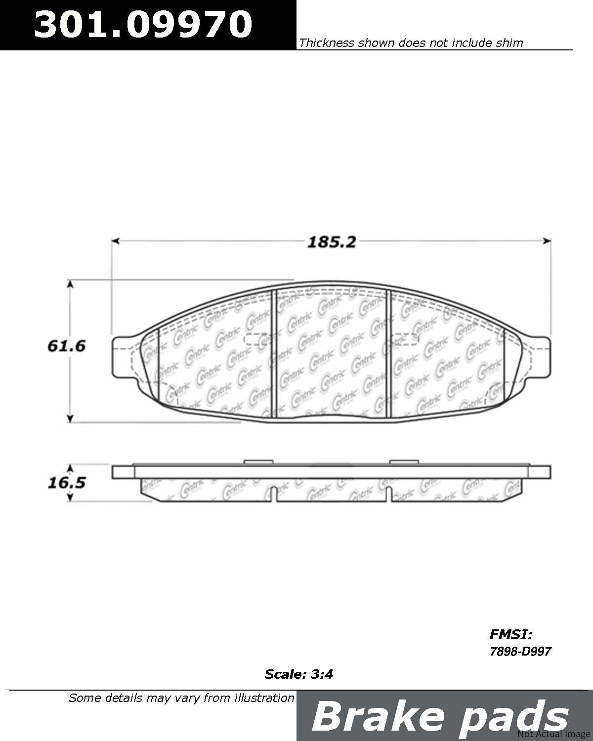 Stoptech Centric Centric Premium Ceramic Brake Pads 301.09970