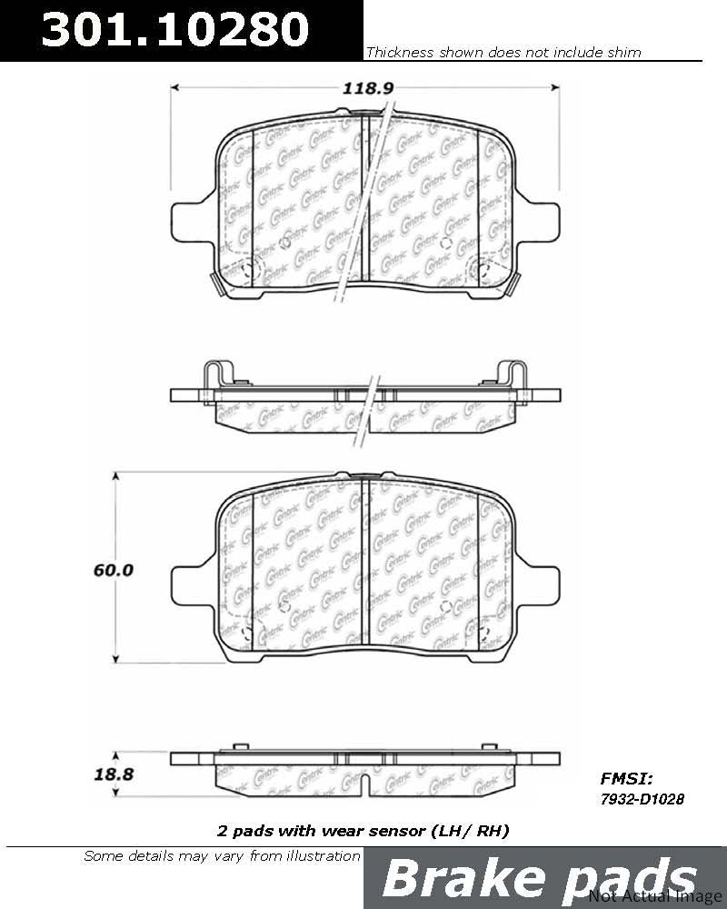 Stoptech Centric 04-12 Chevy Malibu/05-08 Cobalt Front Centric Premium Ceramic Brake Pads 301.10280