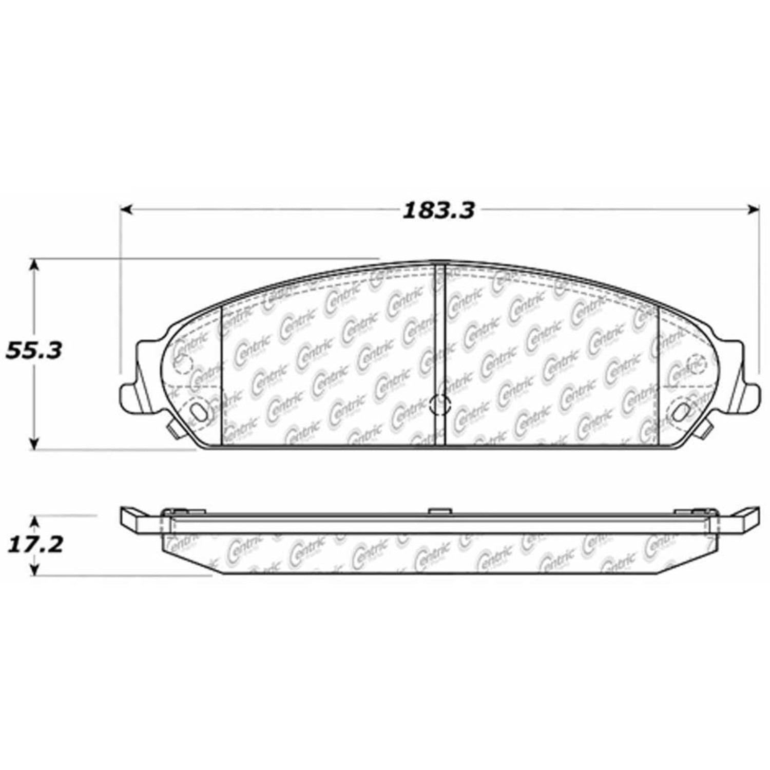 centric parts premium ceramic brake pads with shims and hardware  frsport 301.10580