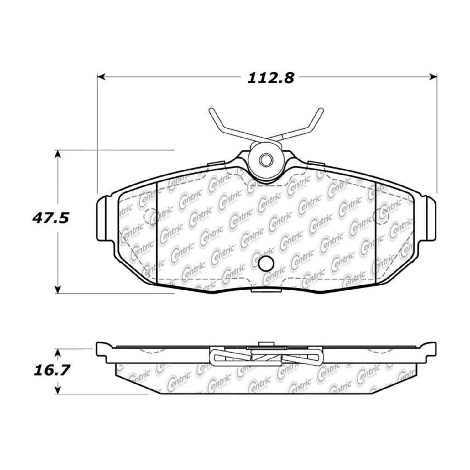 centric parts premium ceramic brake pads with shims and hardware  frsport 301.10820