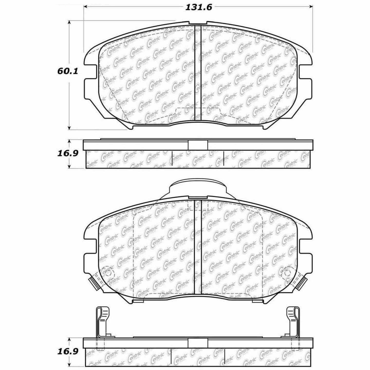 Stoptech Centric Centric Premium Ceramic Brake Pads 301.11250