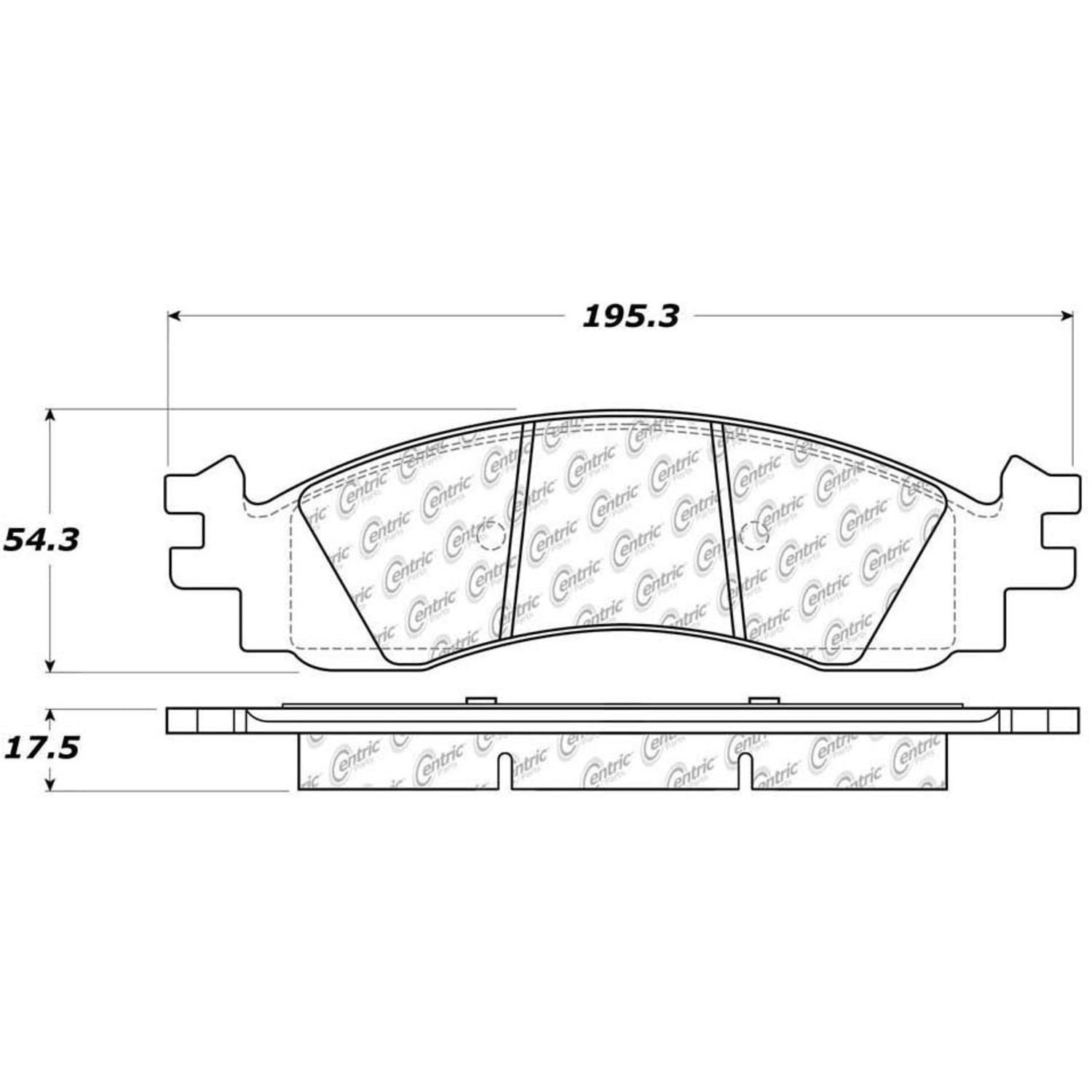 centric parts premium ceramic brake pads with shims and hardware  frsport 301.11580