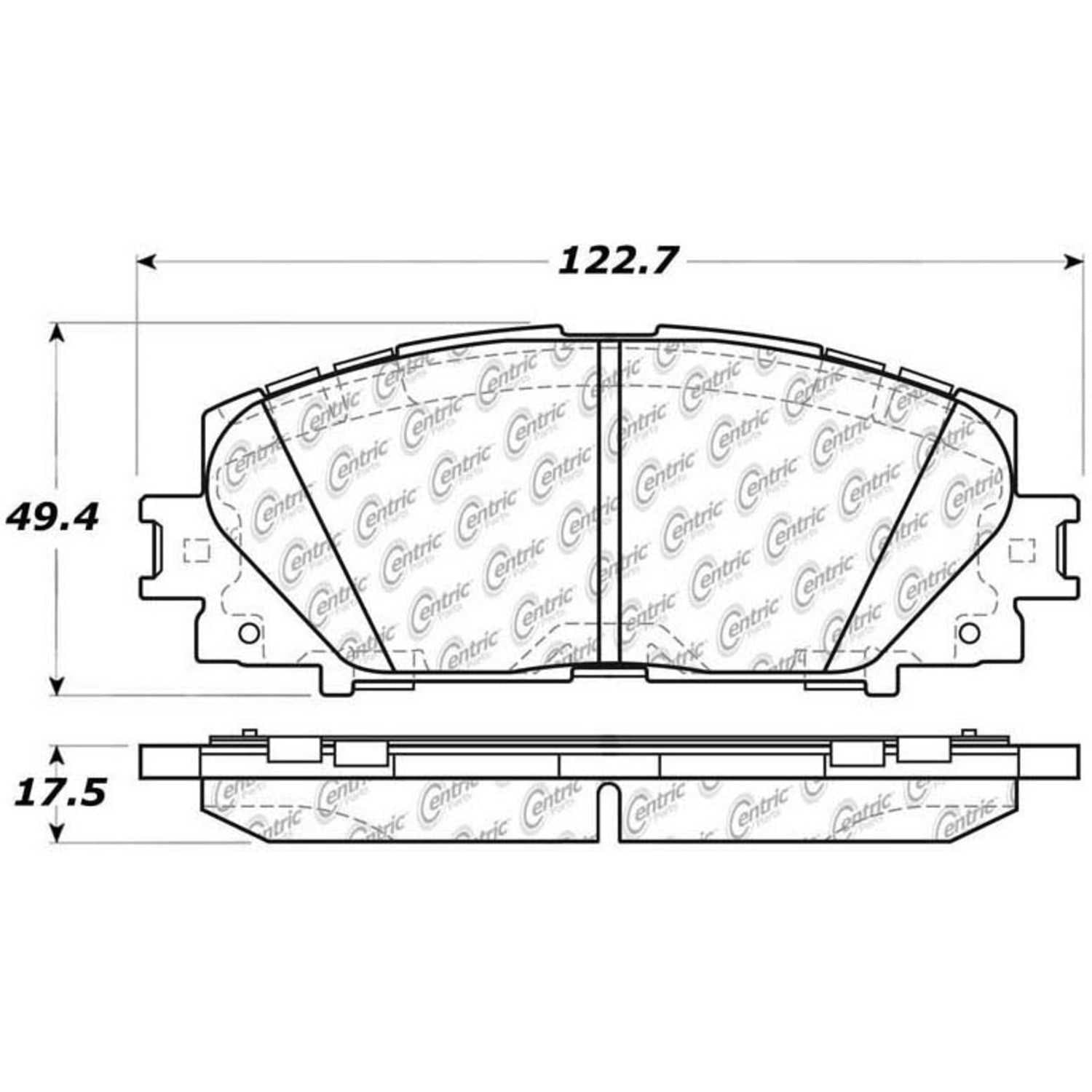 centric parts premium ceramic brake pads with shims and hardware  frsport 301.11840