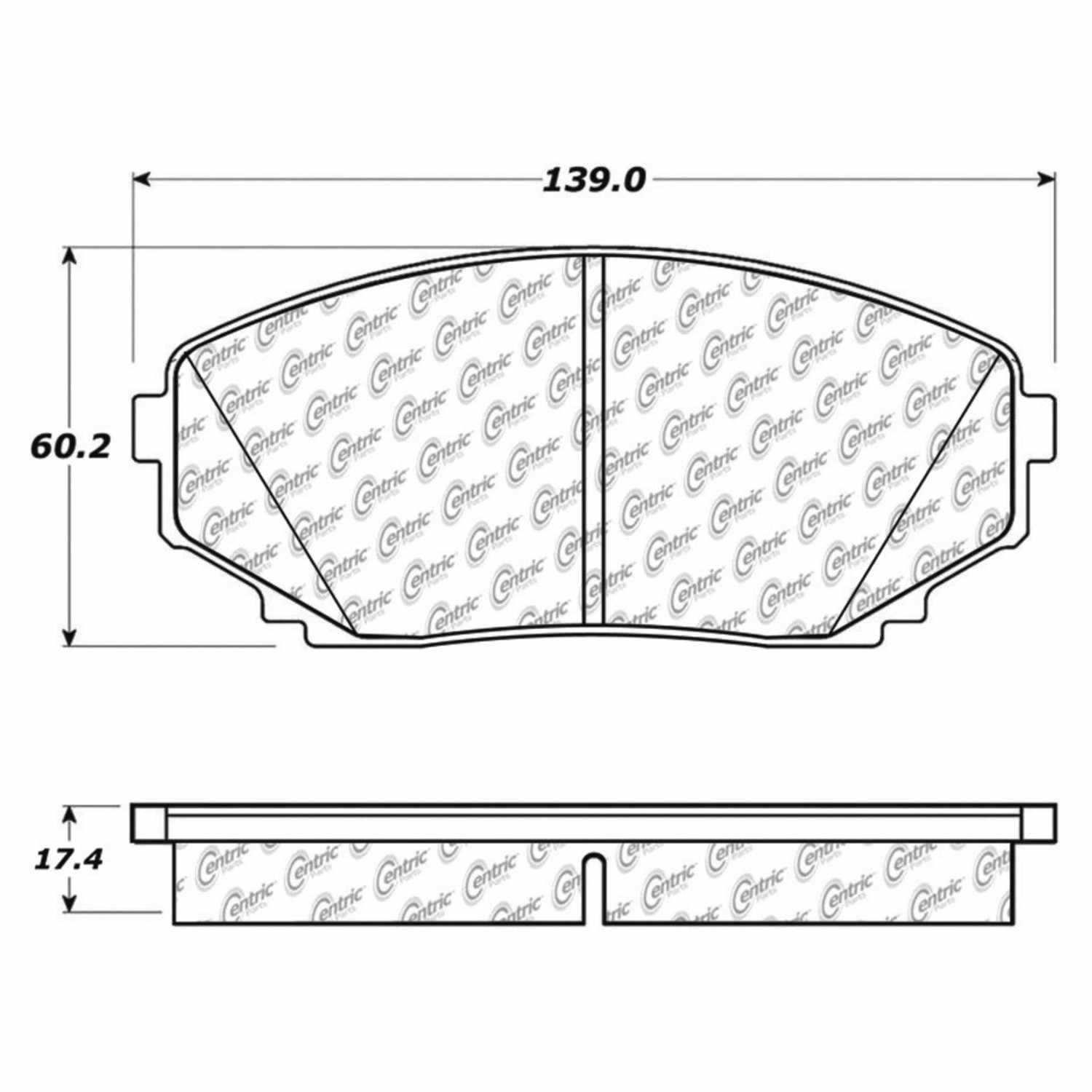 centric parts premium ceramic brake pads with shims and hardware  frsport 301.12580