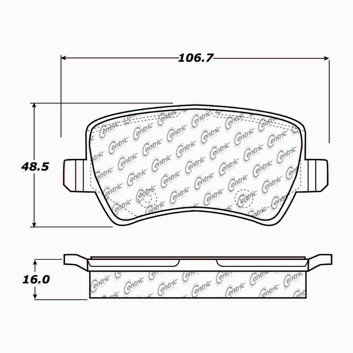 centric parts premium ceramic brake pads with shims and hardware  frsport 301.13071