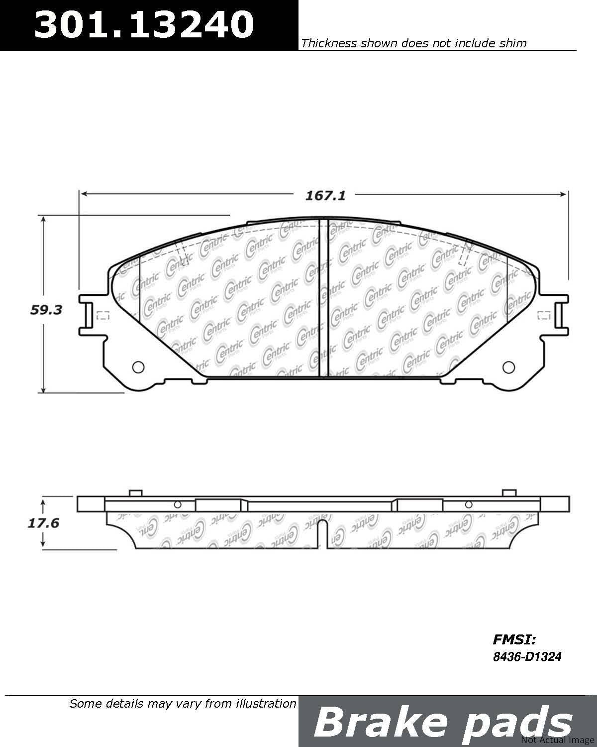 Stoptech Centric 08-11 Toyota Highlander/11 Sienna / 10-11 Lexus RX350/RX450h Front Prem Ceramic Brake Pads 301.13240