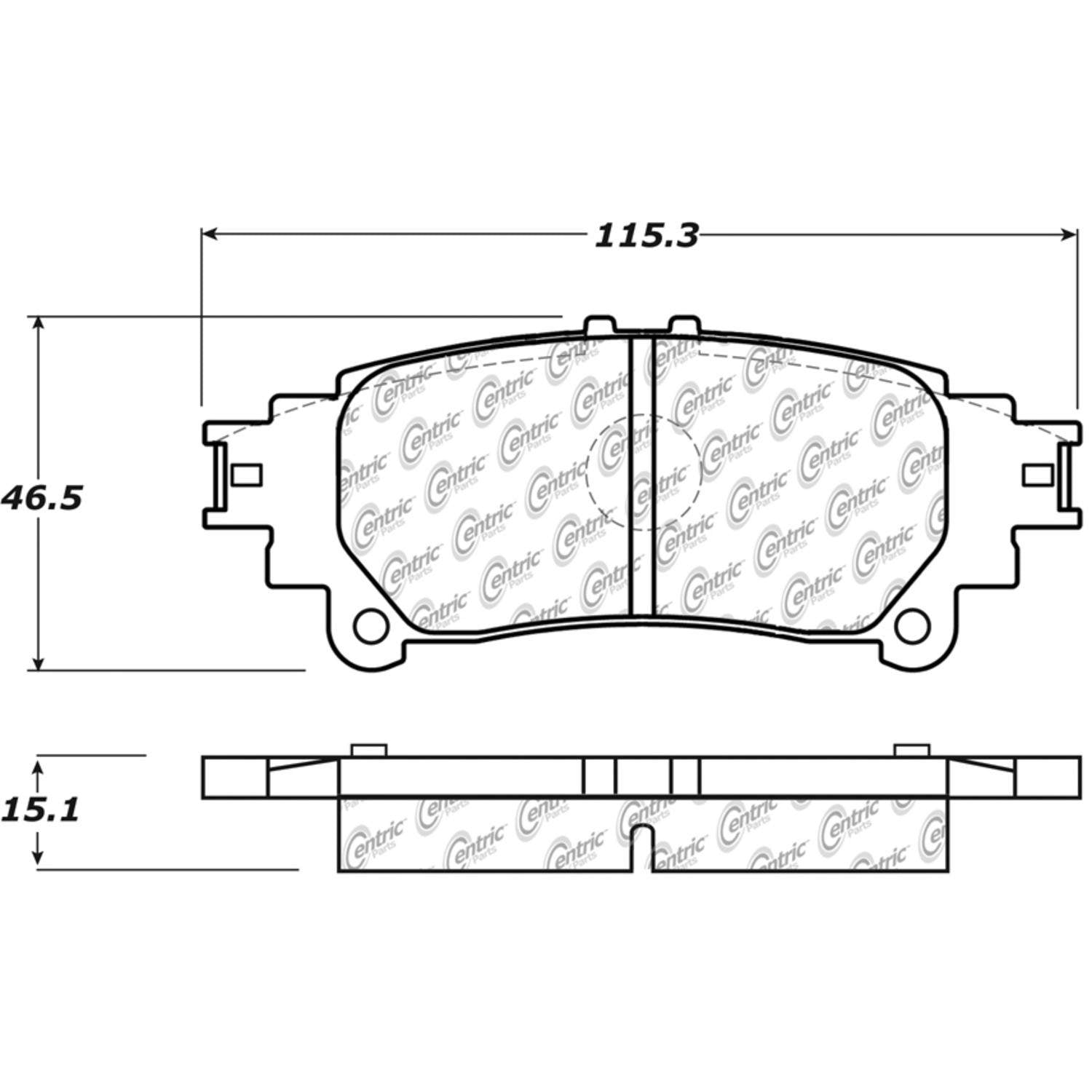 centric parts premium ceramic brake pads with shims and hardware  frsport 301.13910