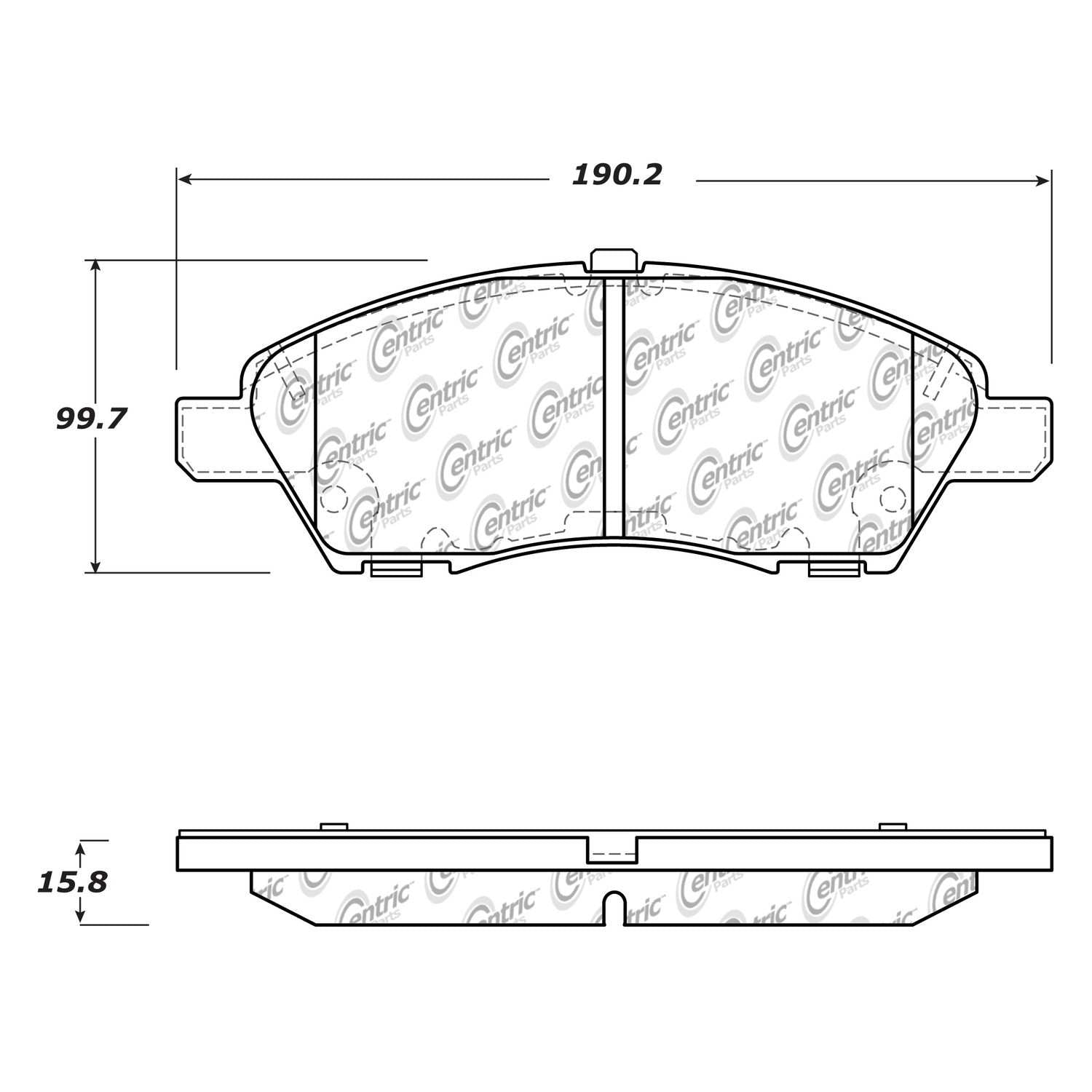 centric parts premium ceramic brake pads with shims and hardware  frsport 301.15920