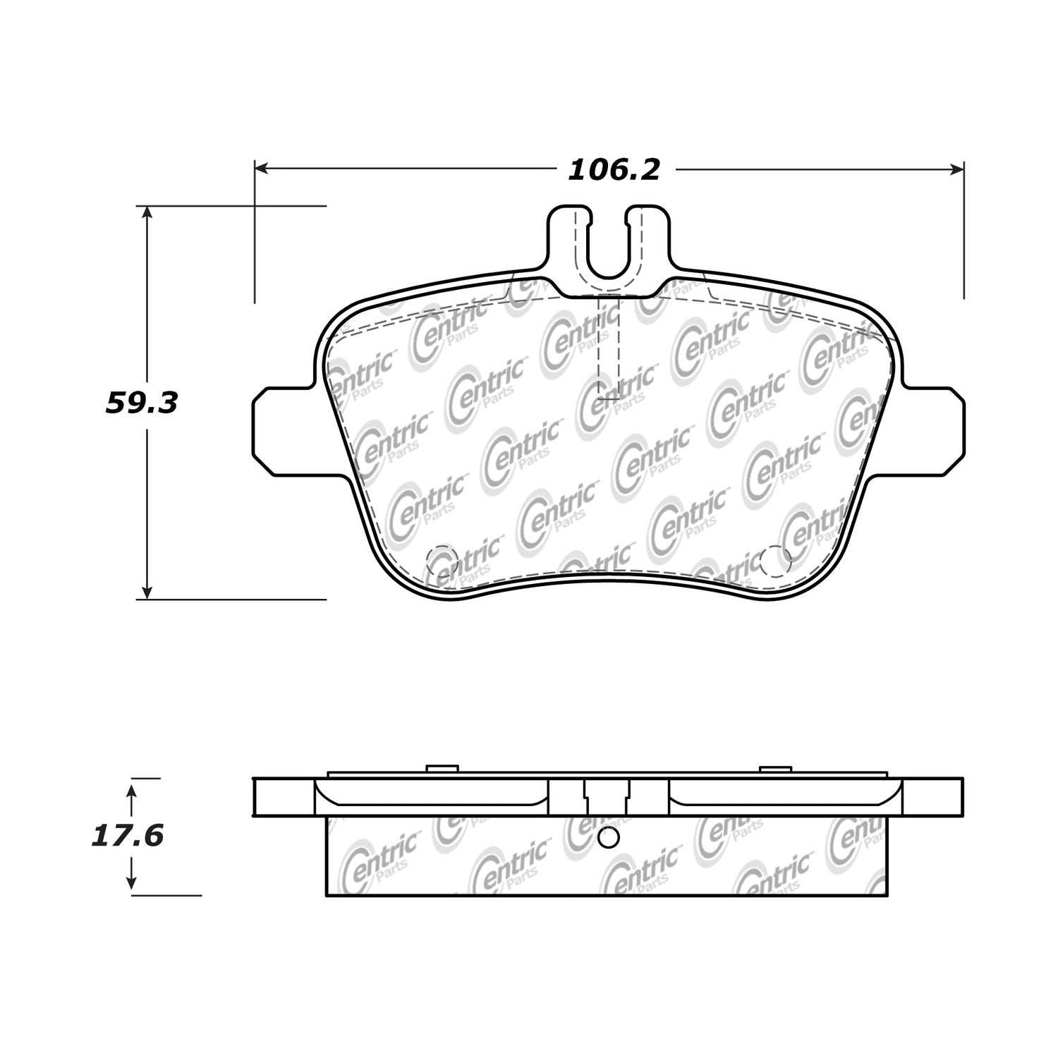 centric parts premium ceramic brake pads with shims and hardware  frsport 301.16461