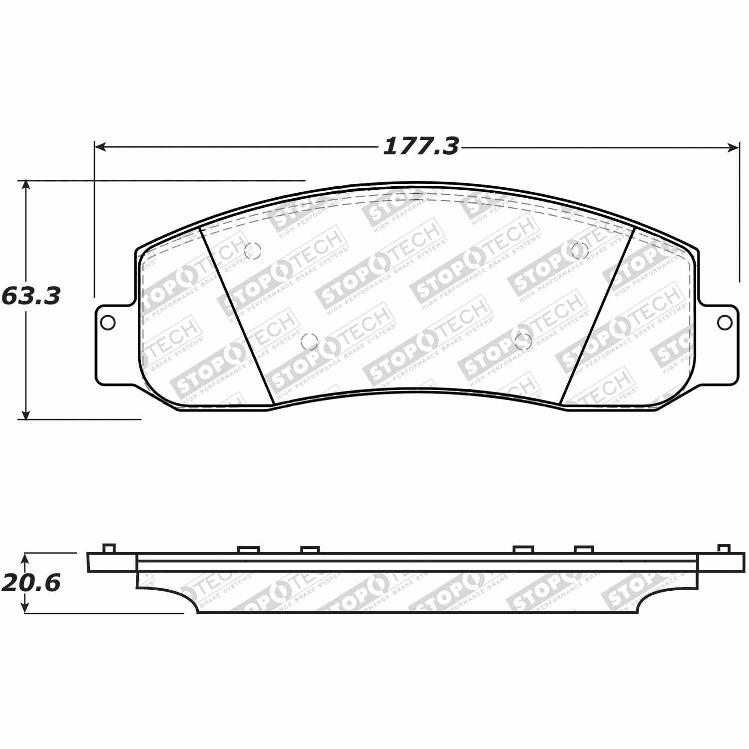 stoptech street select brake pads with hardware  frsport 305.10690