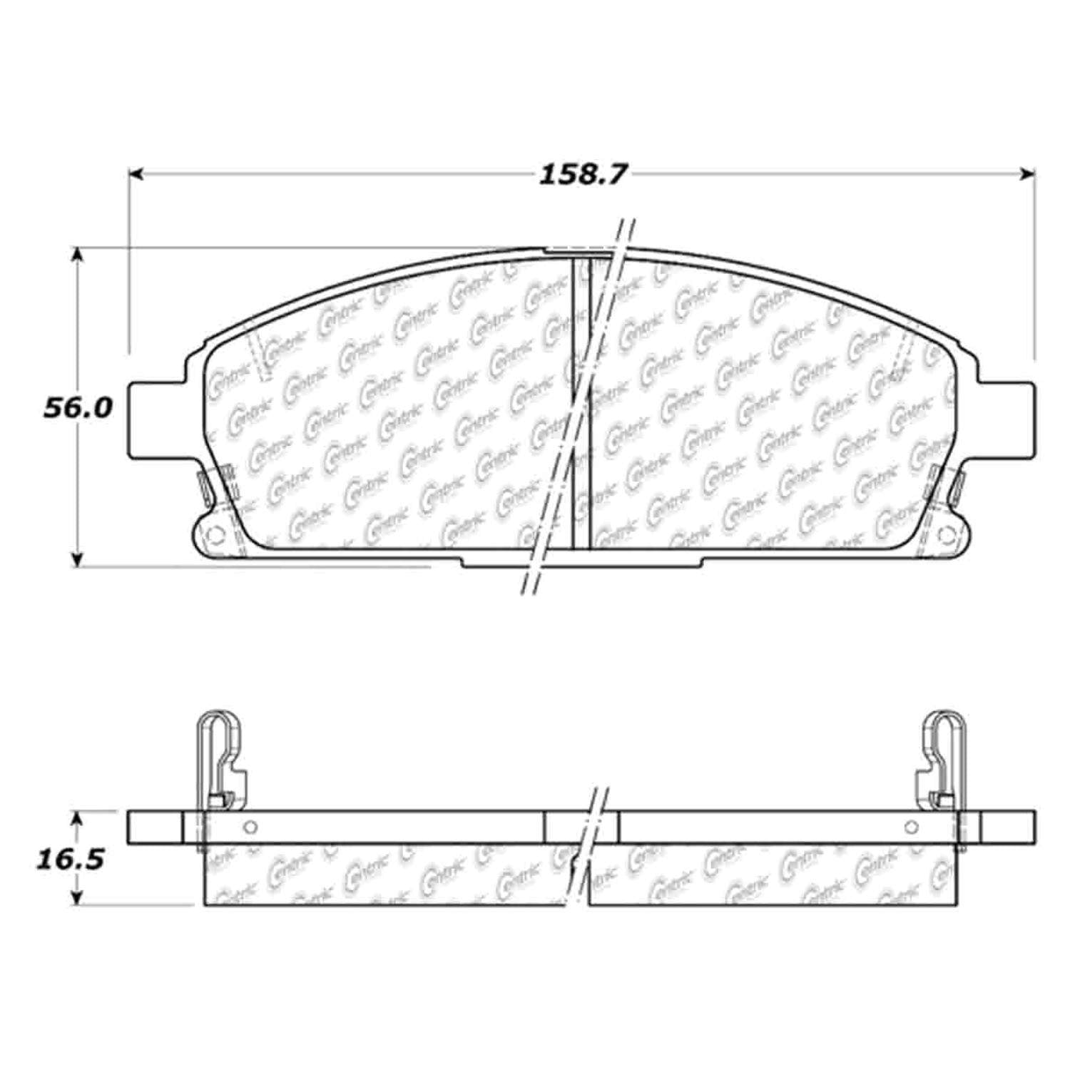 centric parts fleet performance brake pads with hardware  frsport 306.06911