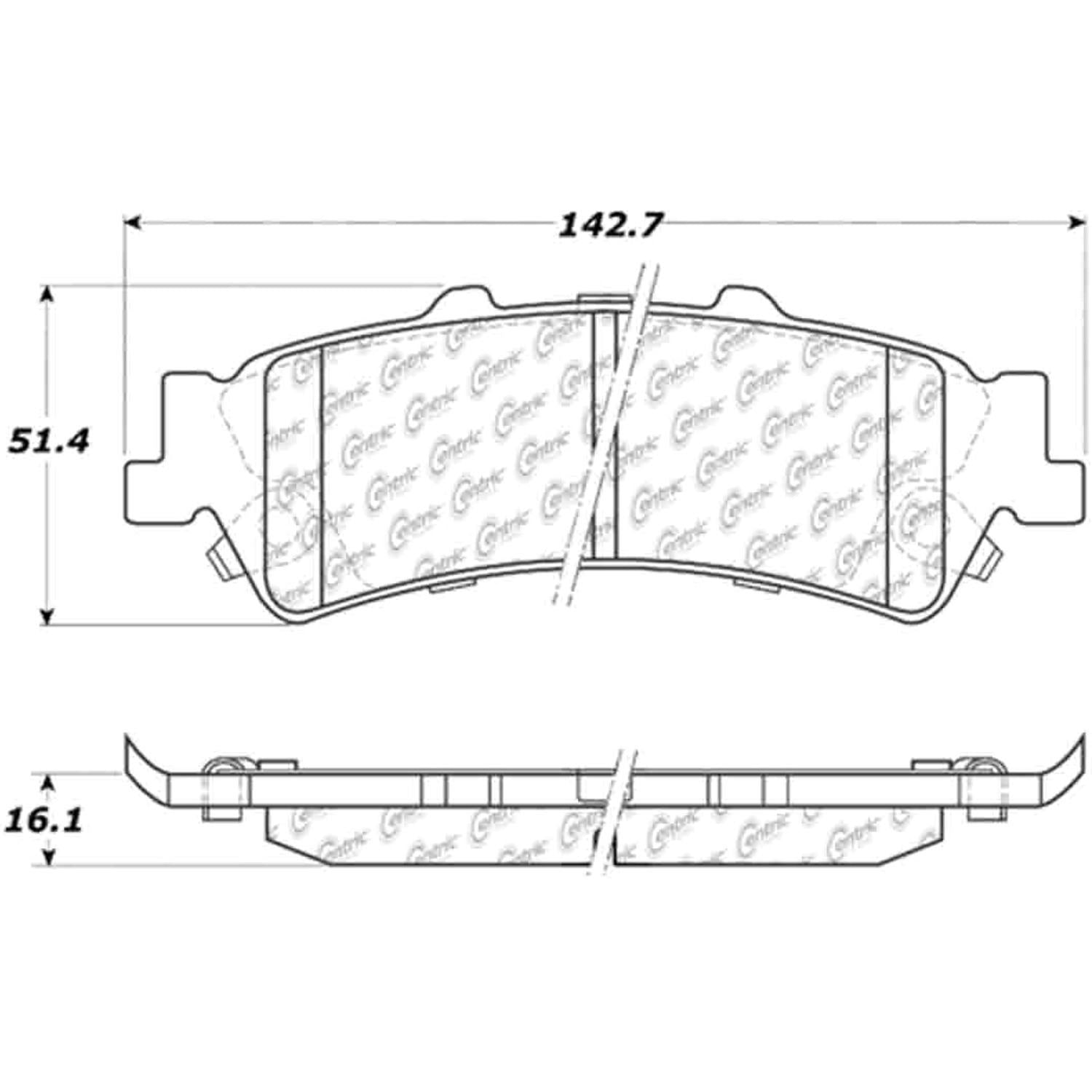 centric parts fleet performance brake pads with hardware  frsport 306.07921