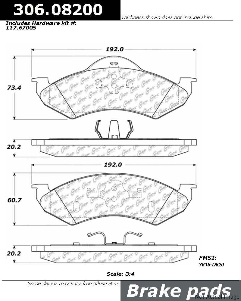 Stoptech Centric Performance Brake Pads 306.08200