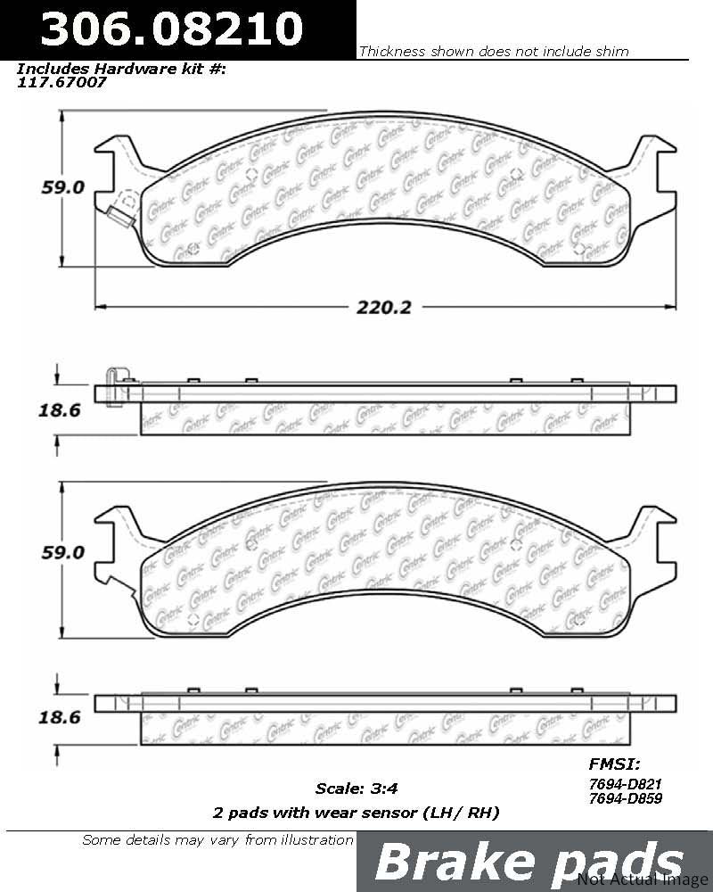 Stoptech Centric Performance Brake Pads 306.08210