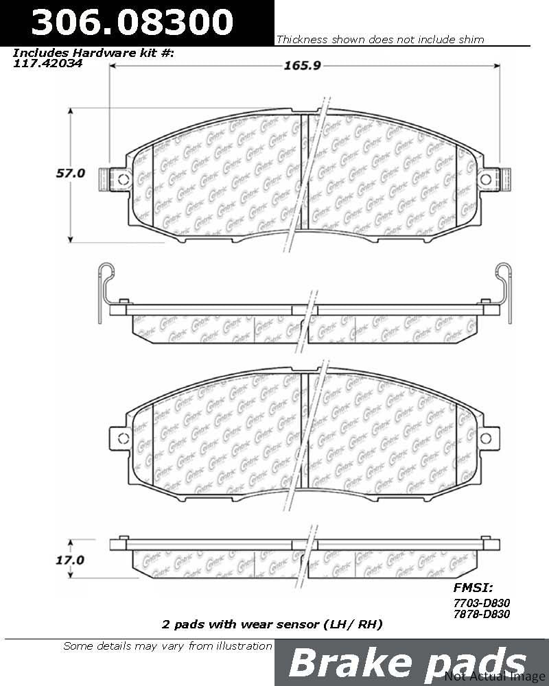 Stoptech Centric Performance Brake Pads 306.08300