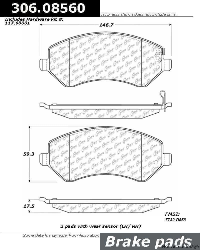 Stoptech Centric Performance Brake Pads 306.08560