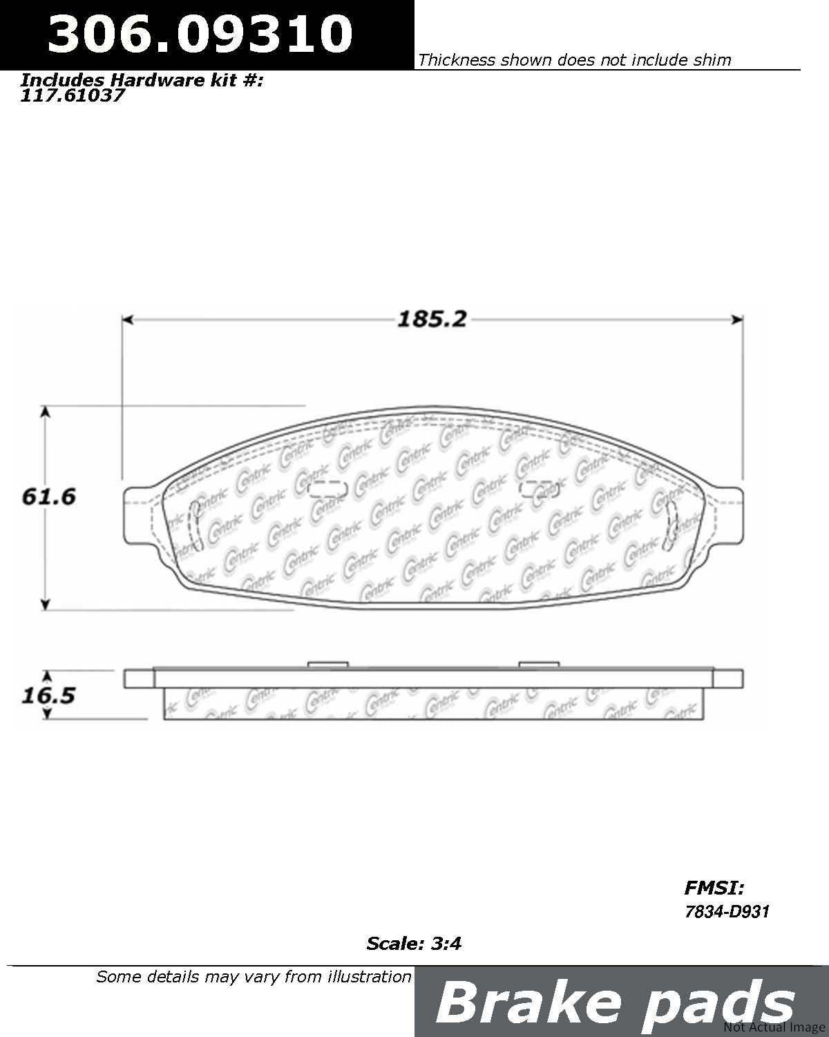 Stoptech Centric Performance Brake Pads 306.09310