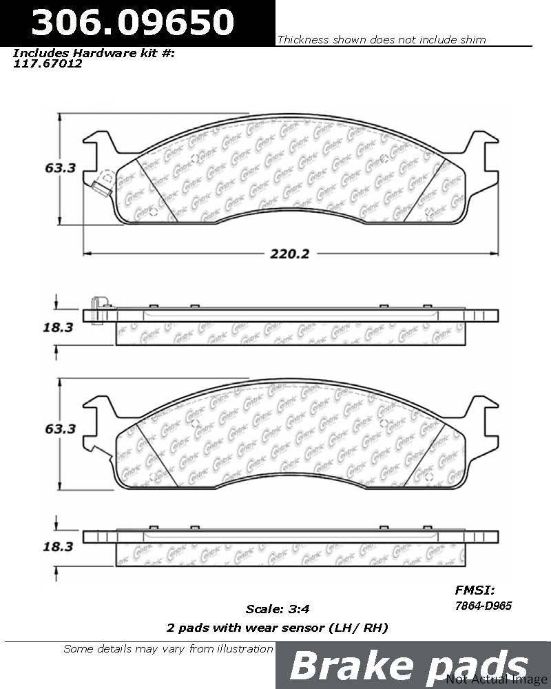 Stoptech Centric Performance Brake Pads 306.09650