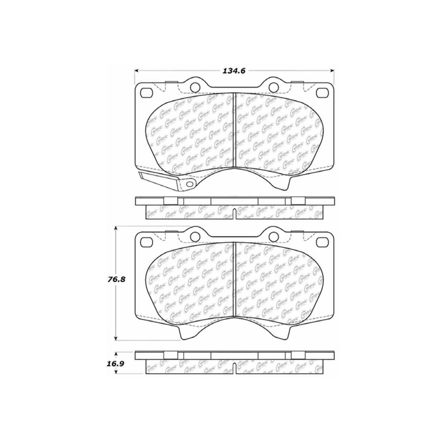 centric parts fleet performance brake pads with hardware  frsport 306.09761