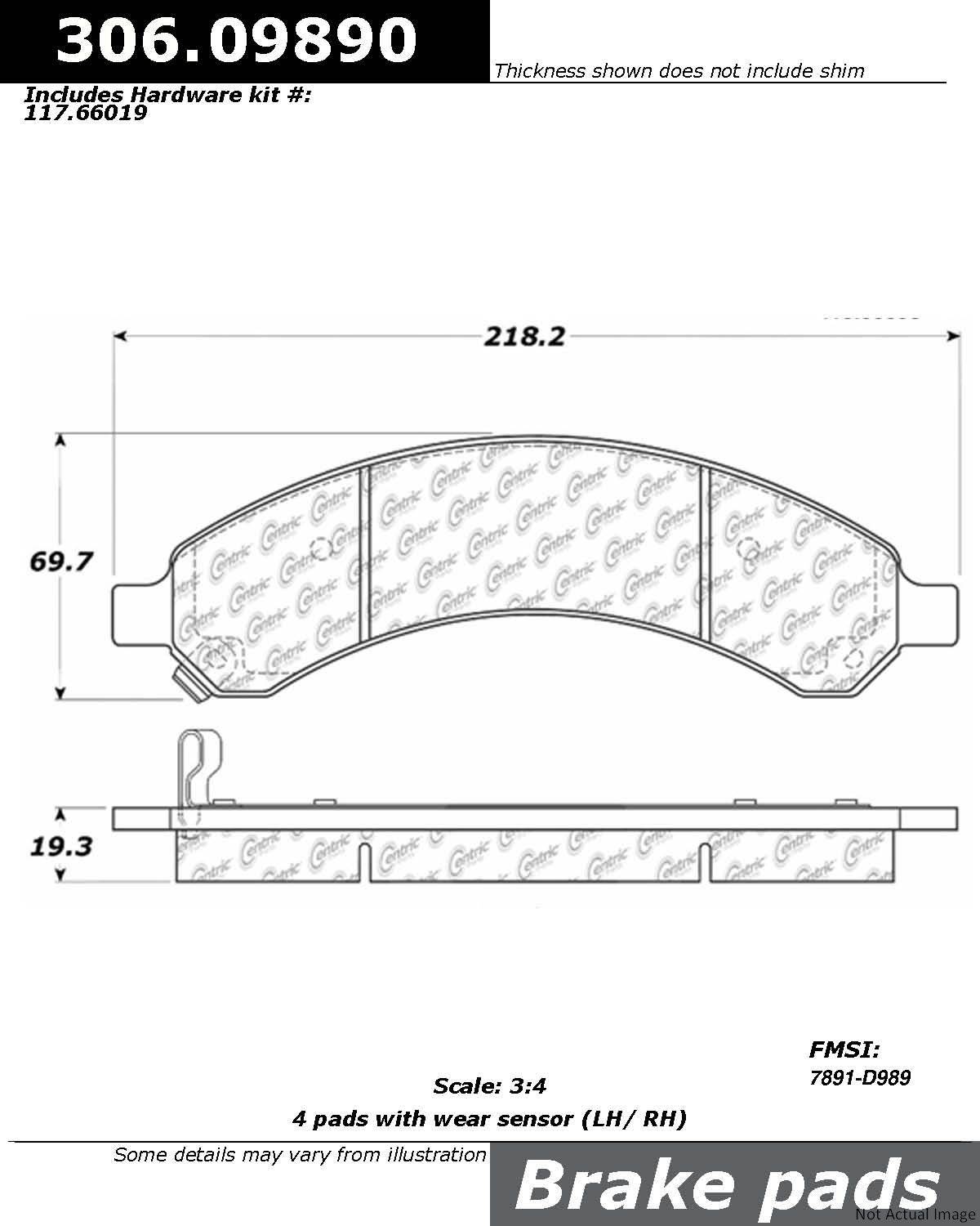 Stoptech Centric Performance Brake Pads 306.09890