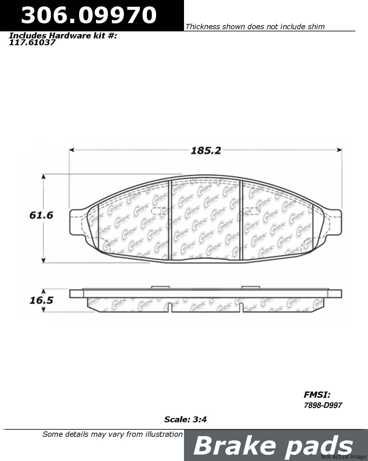 Stoptech Centric Performance Brake Pads 306.09970