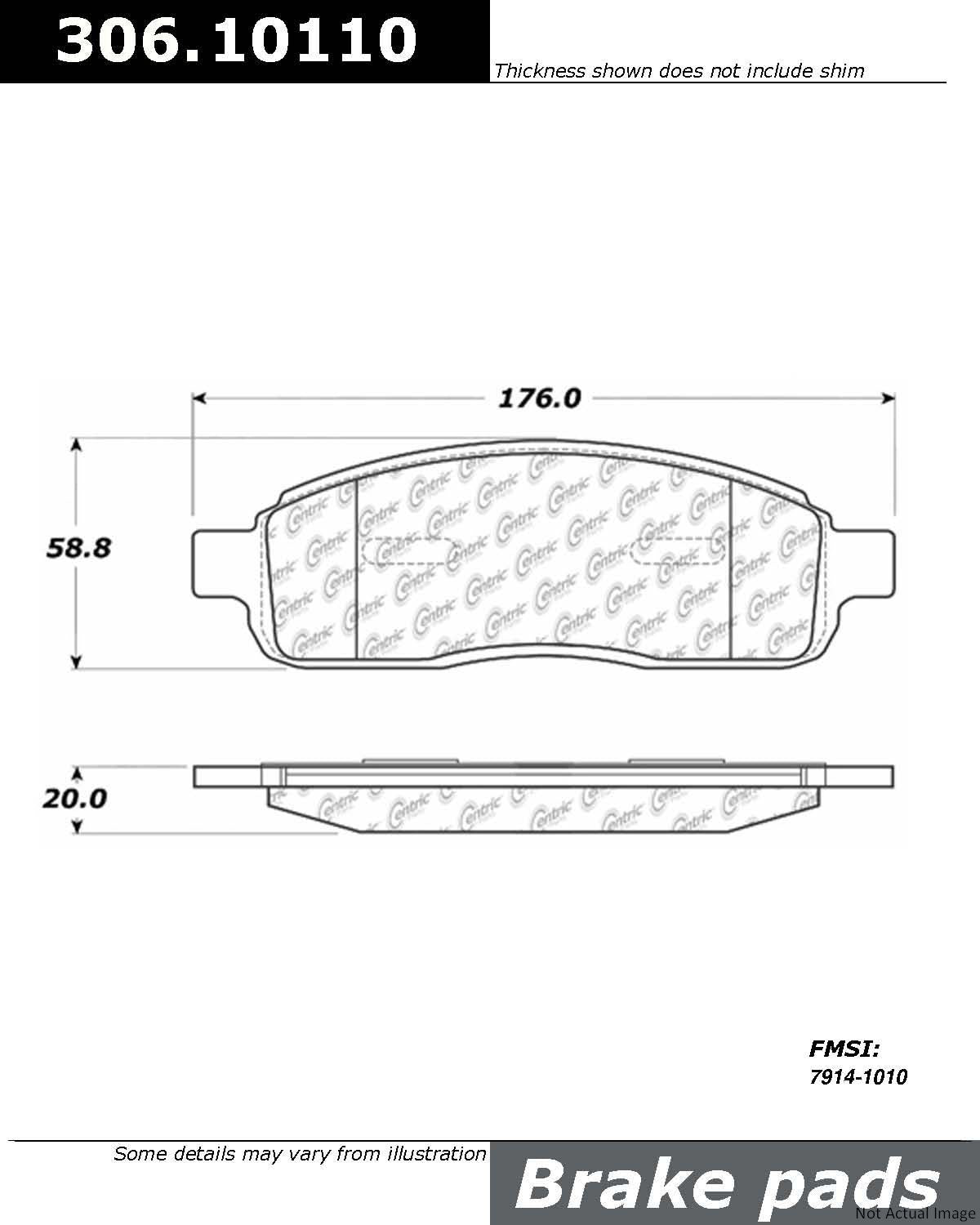 Stoptech Centric Performance Brake Pads 306.10110