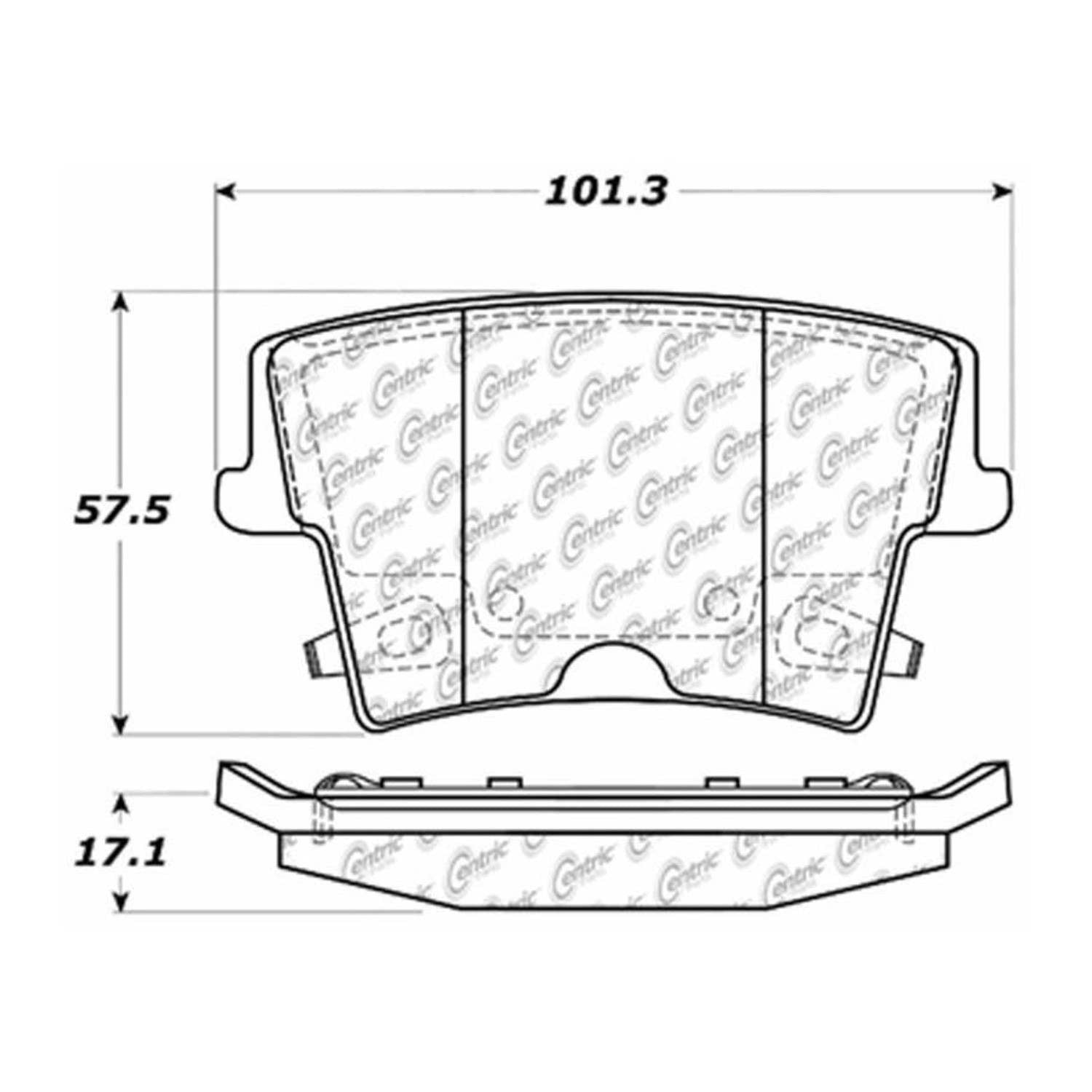 centric parts fleet performance brake pads with hardware  frsport 306.10572