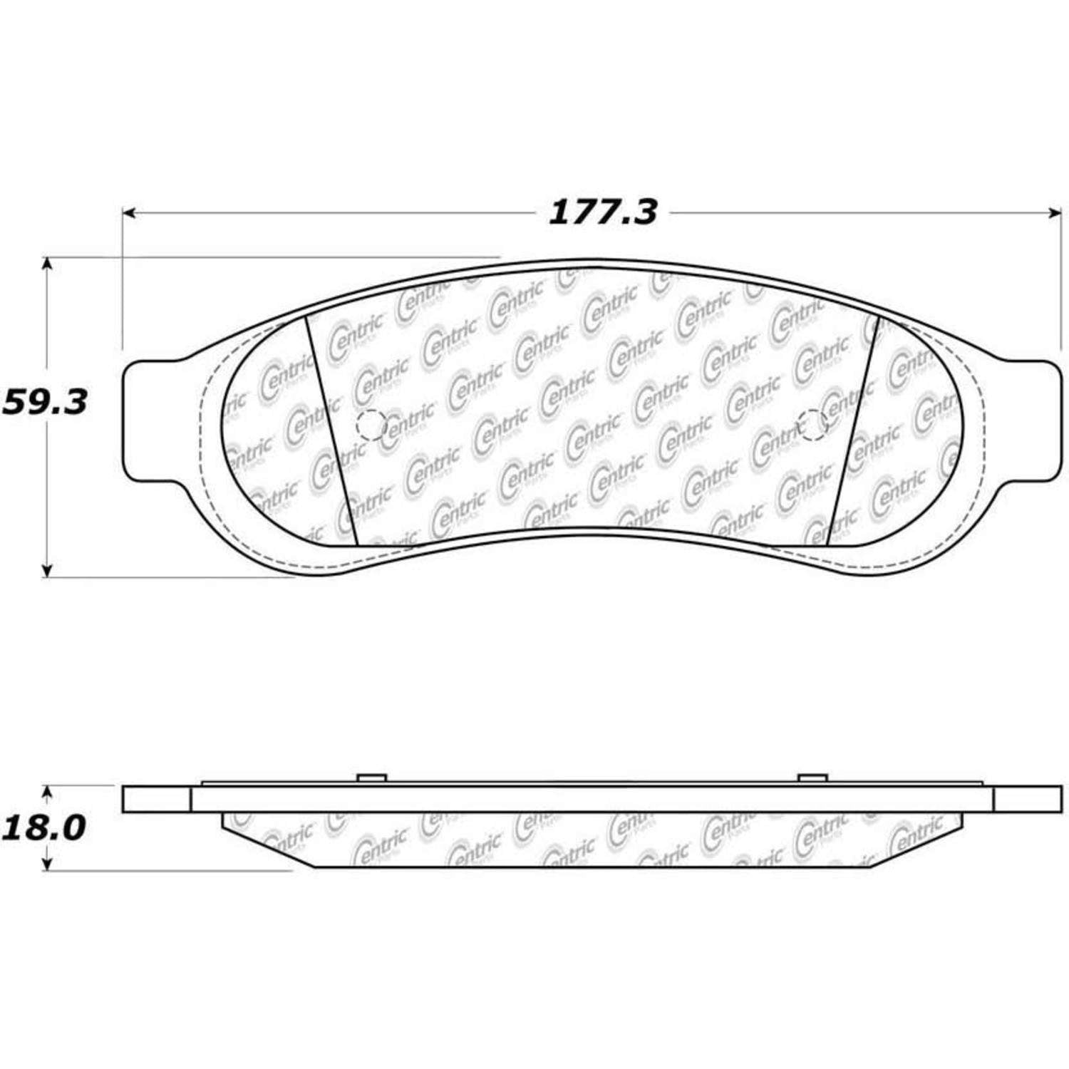 centric parts fleet performance brake pads with hardware  frsport 306.10670