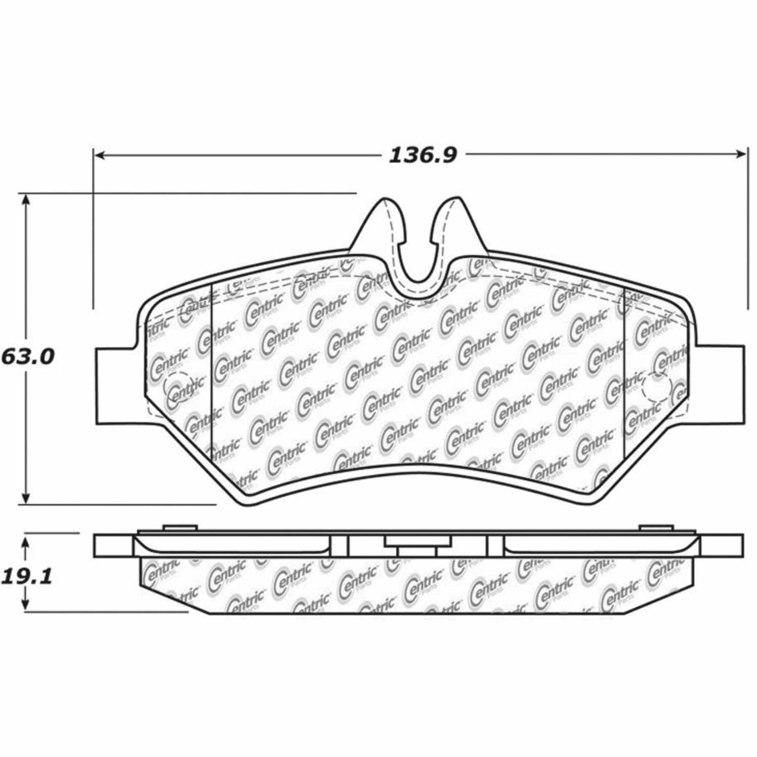 centric parts fleet performance brake pads with hardware  frsport 306.13170