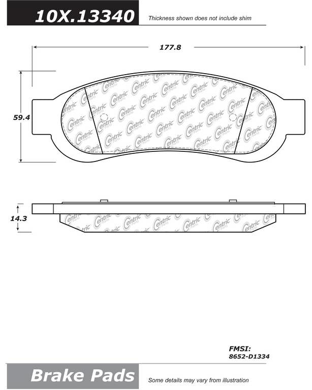 Stoptech Centric 306 Fleet Performance Rear Brake Pads 10-12 Ford F-250/350/450 306.13340