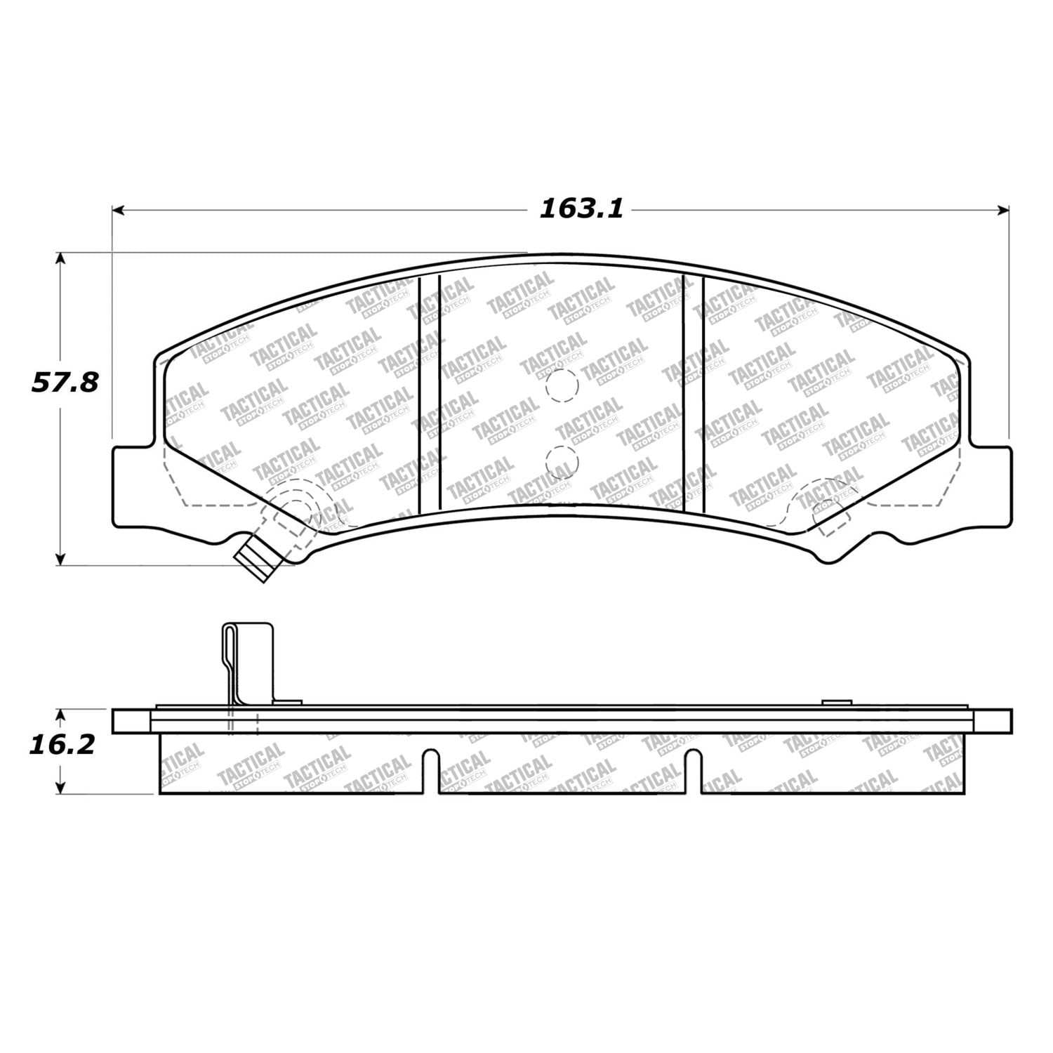 centric parts tactical police duty brake pads with hardware  frsport 307.11590