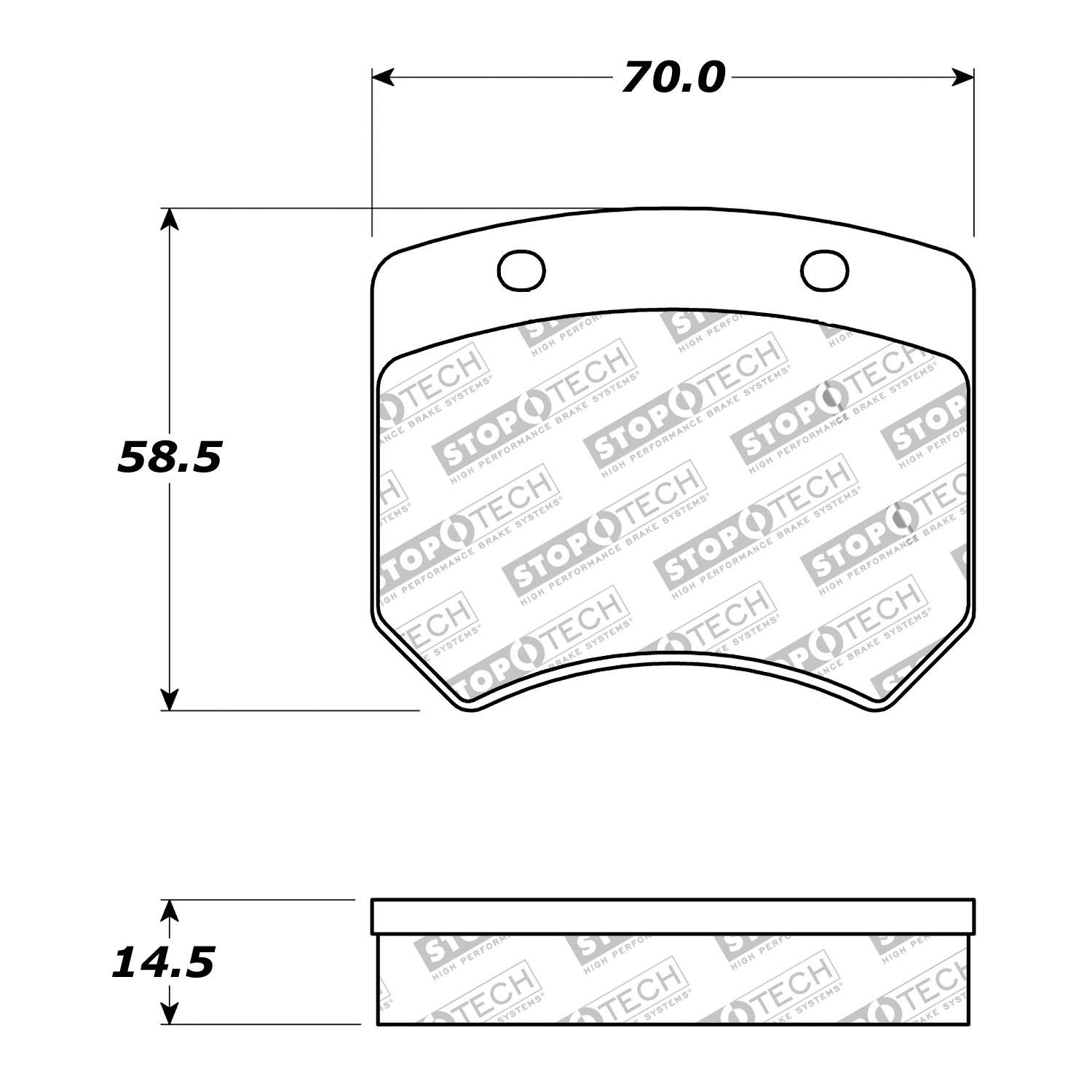 stoptech street brake pads with shims and hardware  frsport 308.06271