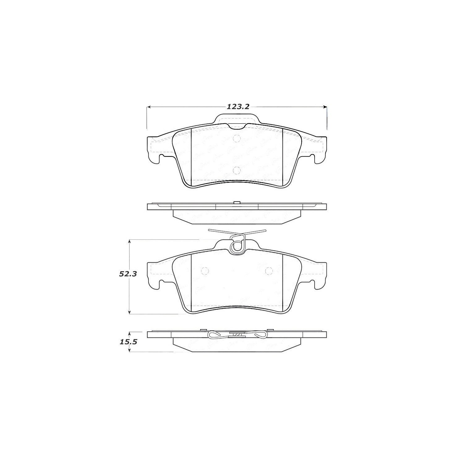 stoptech street brake pads with shims and hardware  frsport 308.10950