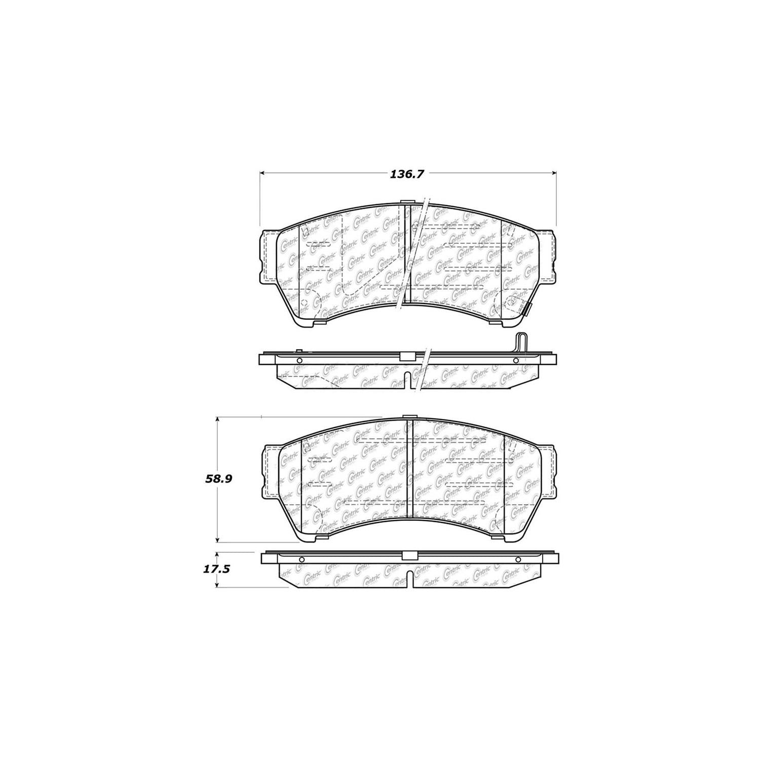 stoptech street brake pads with shims and hardware  frsport 308.11640