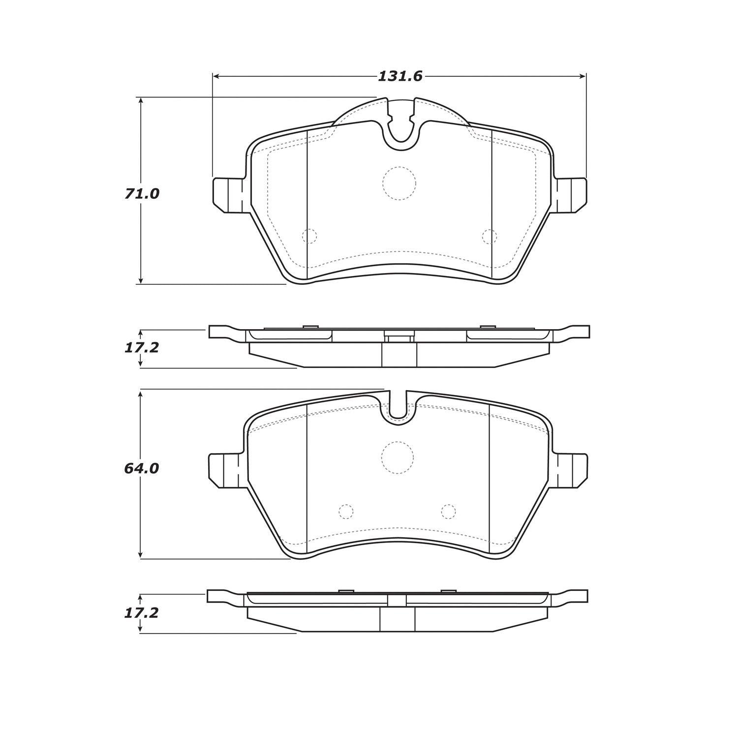 stoptech street brake pads with shims and hardware  frsport 308.12040