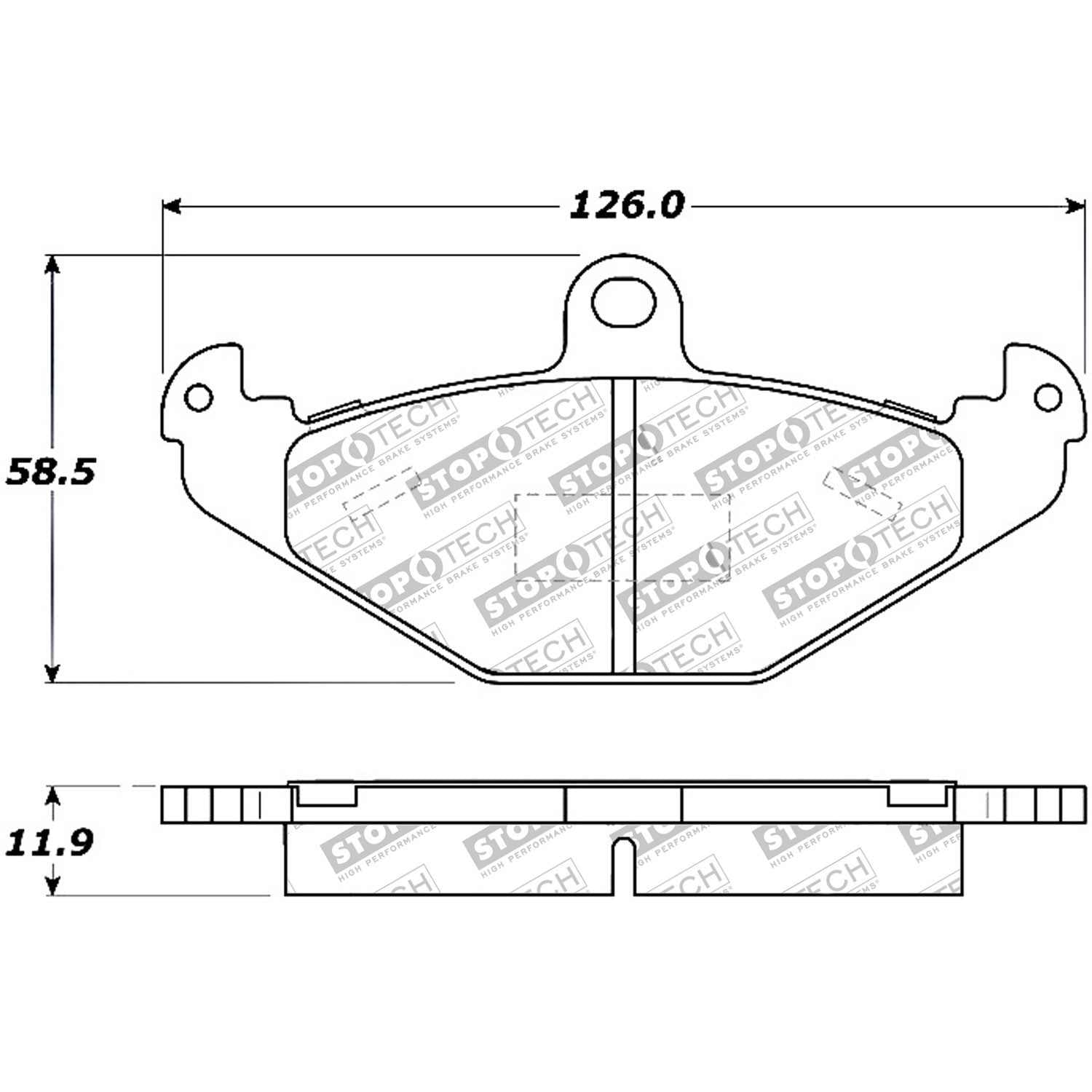 stoptech sport brake pads with shims  frsport 309.04911