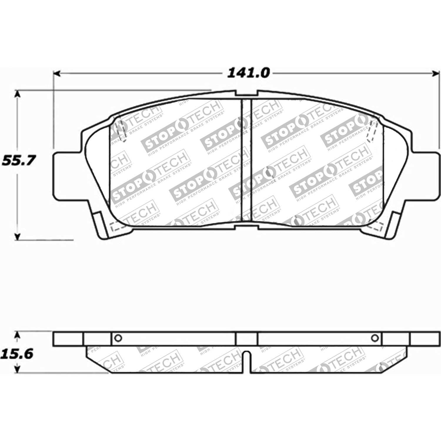 stoptech sport brake pads with shims  frsport 309.05820