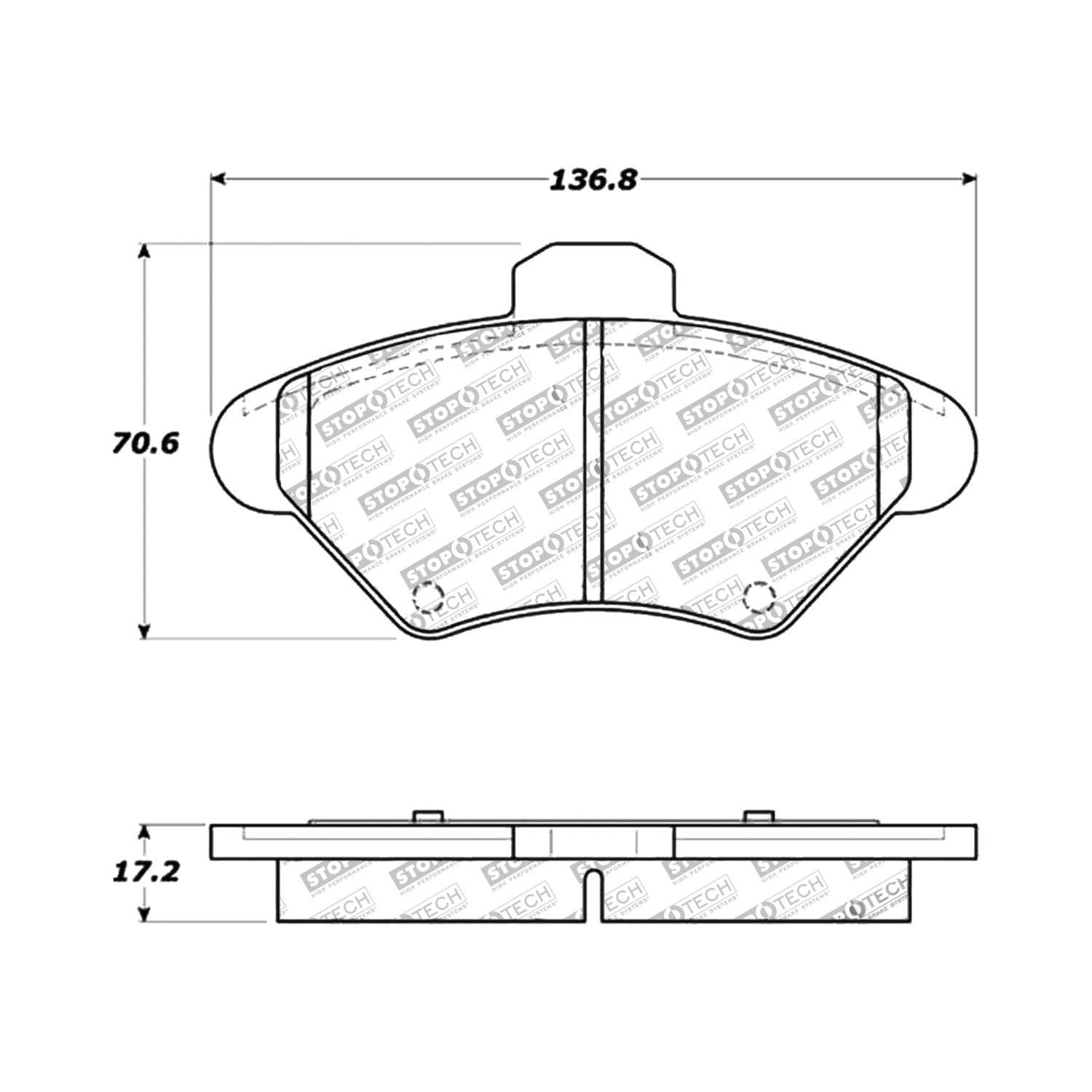 stoptech sport brake pads with shims and hardware  frsport 309.06000