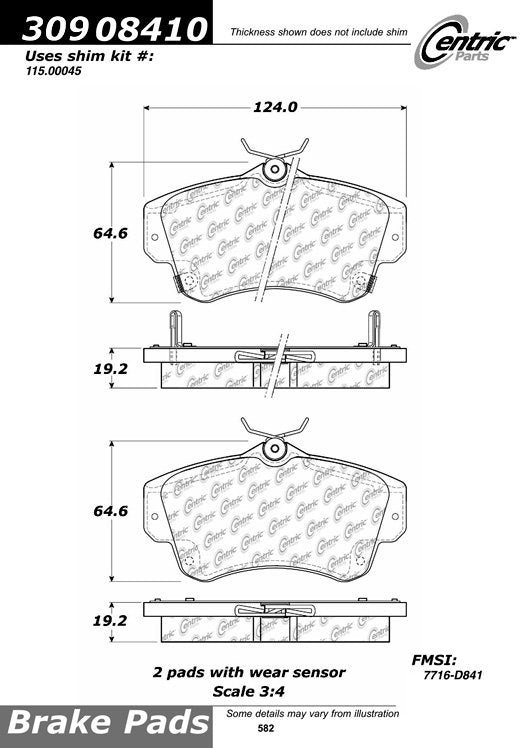 stoptech sport brake pads with shims and hardware  frsport 309.08410