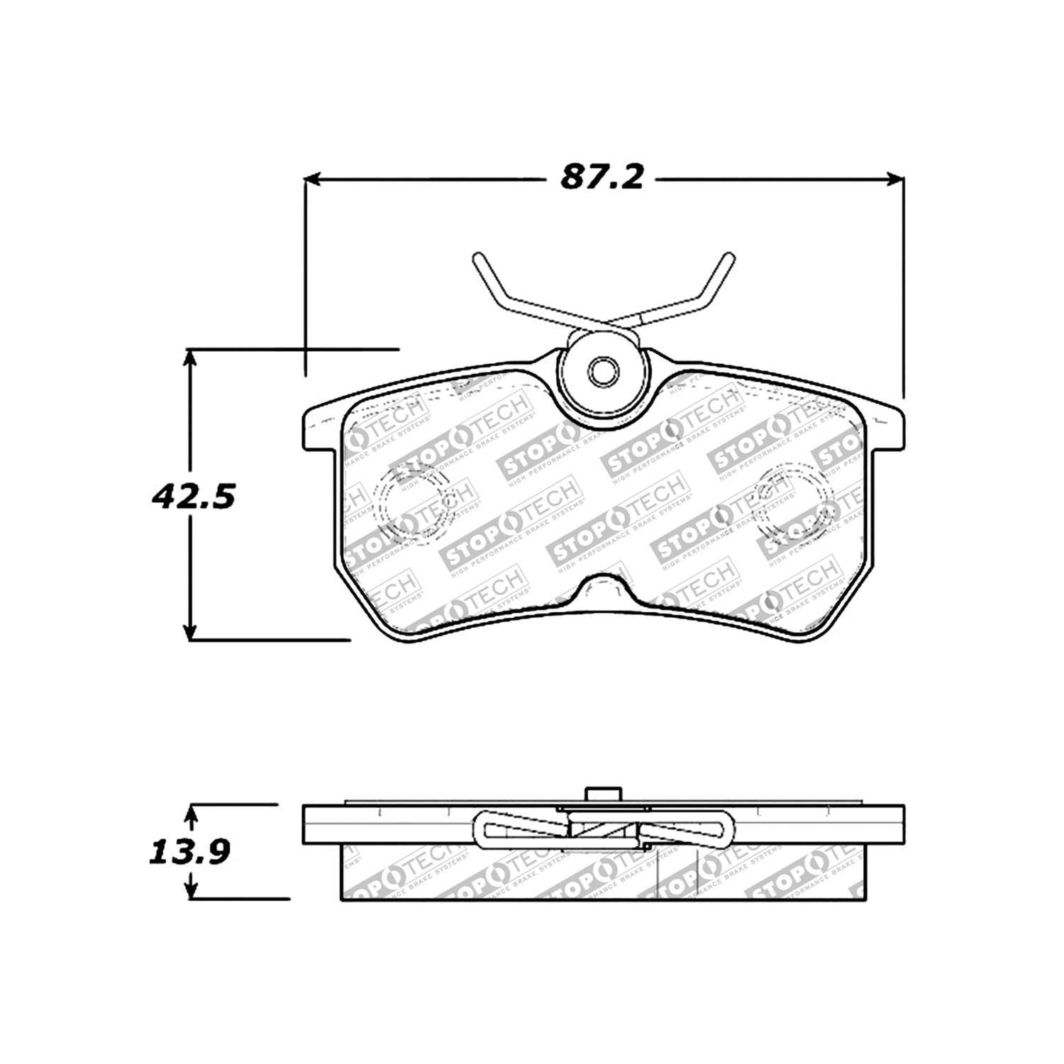 stoptech sport brake pads with shims  frsport 309.08860